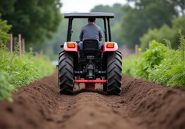 Trattore con fresa professionale